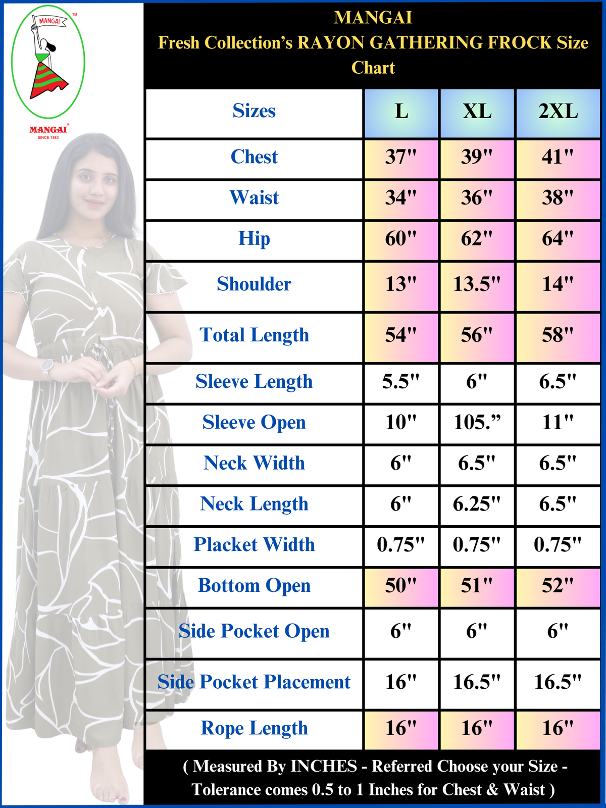Imported Rayon Gathering Frock Model Night Gown's | Front Adjustable Gathering Style Rope Rope | Front Closed Button | Double Layer Sleeve | Trending Collection's for Stylish Women's (IRF)
