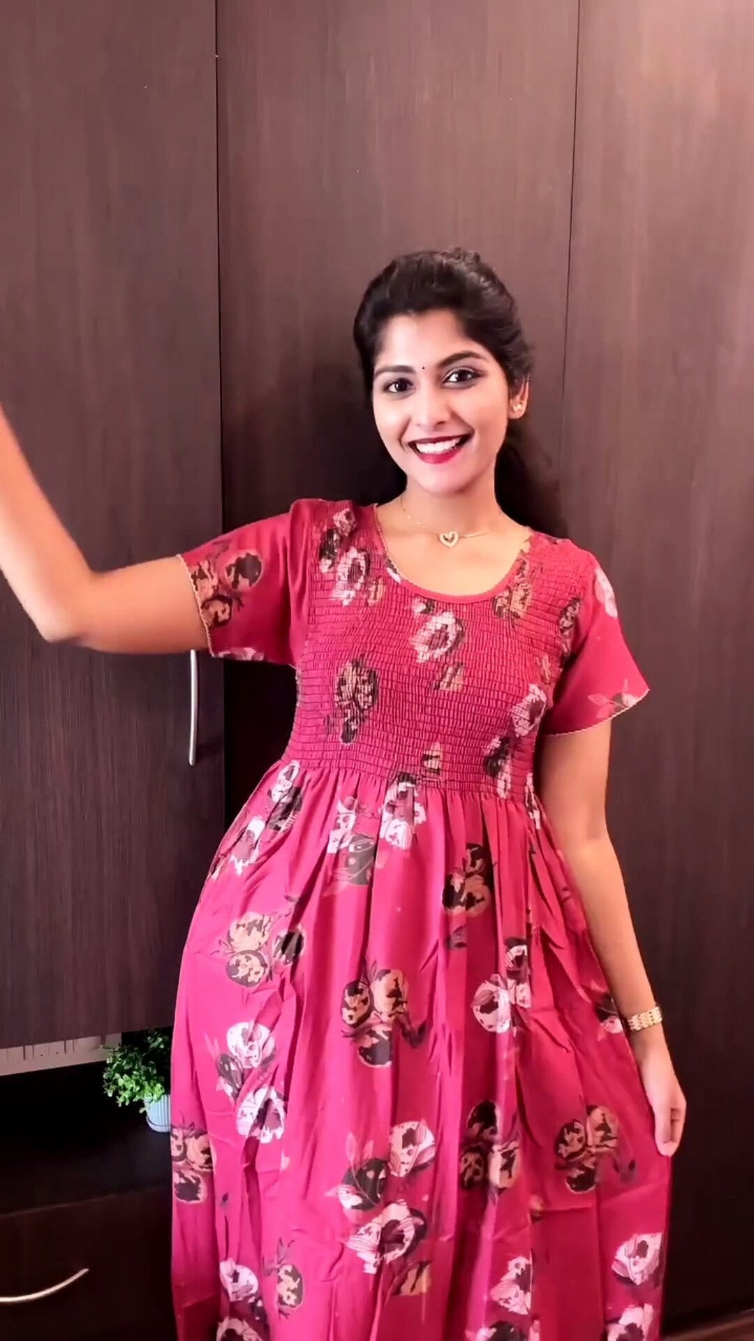 New Arrivals ALPINE Smocking Nighty | Beautiful Pleated Design | Side Pocket | Stylish Nighty for Trendy Women's | Your Perfect Nightwear Collection's (ALS)