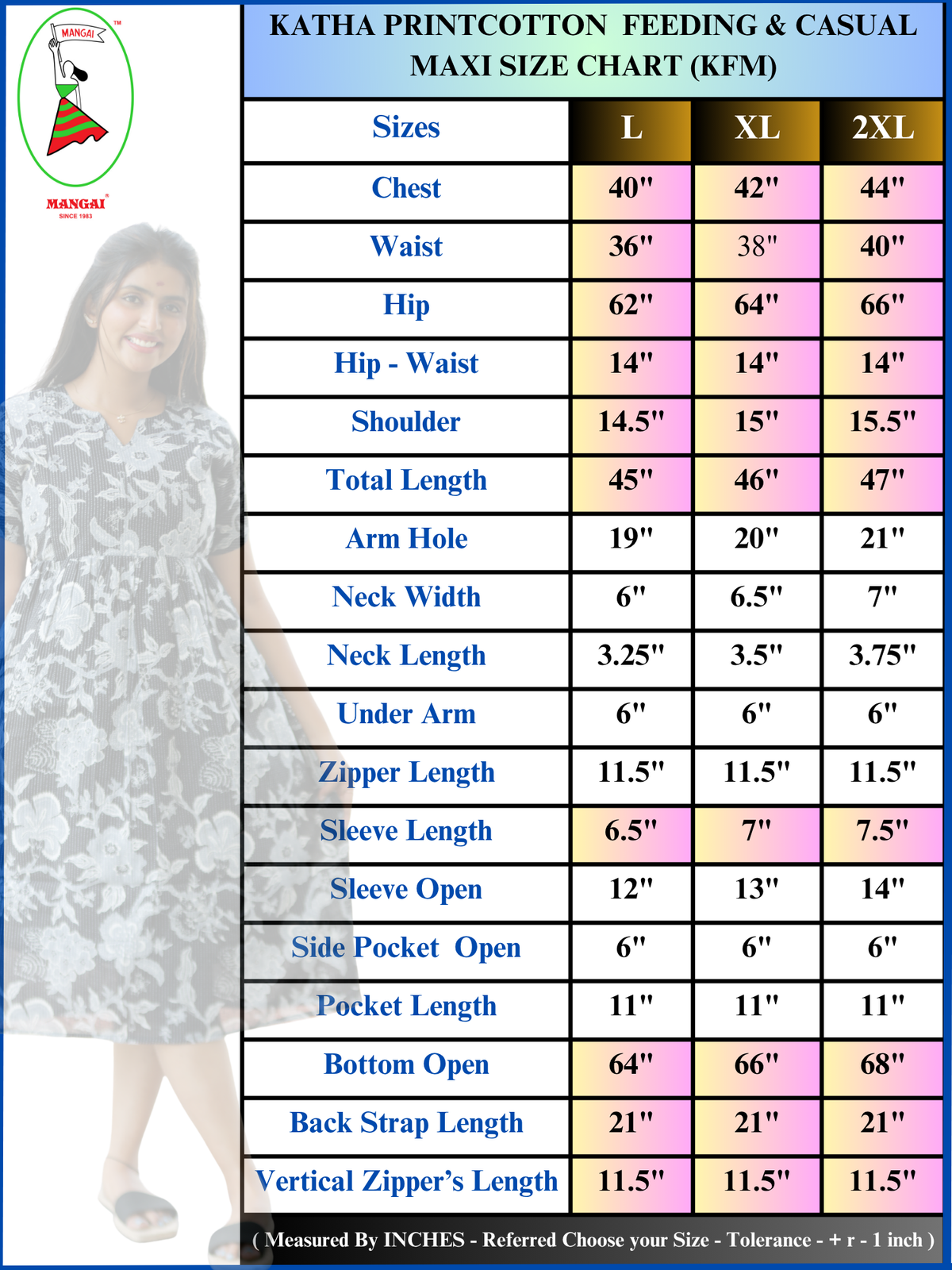 Crimson Katha Print Premium Cotton Maternity Maxi – Dual Invisible Feeding Zippers with Stylish Square Neck & Puff Sleeves