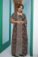 MANGAI Daily Wear Casual Comfort Fit Cotton Printed Nighties | Zipless & Zipper Model| Slit Open Comfort Fit Daily Wear Nighties (DRN)