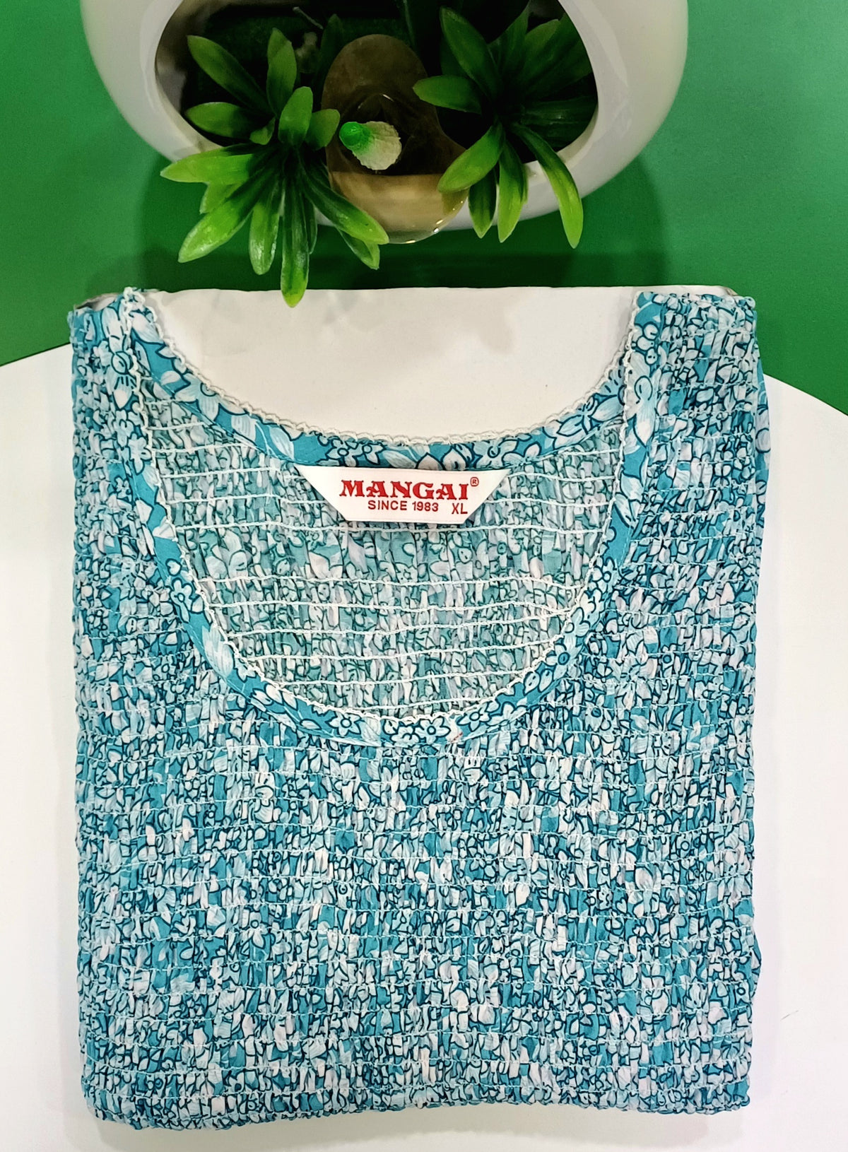 Crush Smocking Nighties for Stylish Women | Soft wrinkled texture Smocking Model | Rounded neck with Side Pocket | Daily wear Nighties for trendy women (PPL)