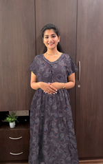 Stylish Alpine FULL FROCK Model Nighties| Fancy Sleeves & Neck Pattern| Side Pocket with Back Tie Rope | Perfect Nightwear Trendy Women's (FRK)