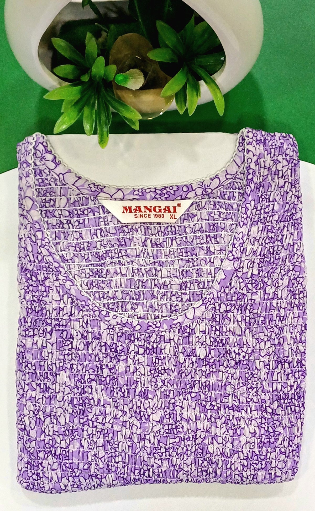 Crush Smocking Nighties for Stylish Women | Soft wrinkled texture Smocking Model | Rounded neck with Side Pocket | Daily wear Nighties for trendy women (PPL)