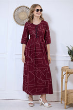 Alpine KURTI Style | Beautiful Stylish KURTI Model | Long 3/4 Sleeve & Side Pocket | Fresh Collection's for Stylish Women's (AK-3/4)