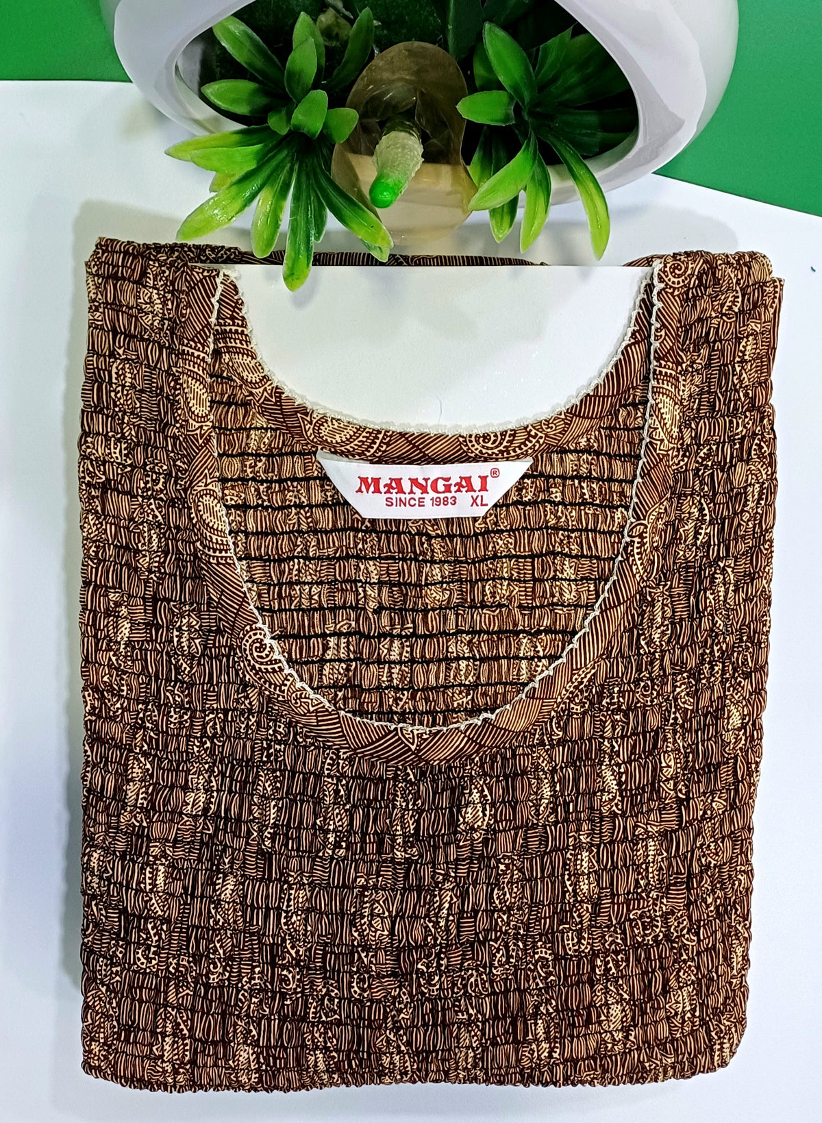 Crush Smocking Nighties for Stylish Women | Soft wrinkled texture Smocking Model | Rounded neck with Side Pocket | Daily wear Nighties for trendy women (PPL)