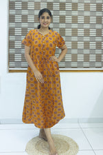 Cotton Gathering Frock for Summer Arrivals | Side Pocket | Elegant Casual Night Wear for Trendy Women's (FKC)