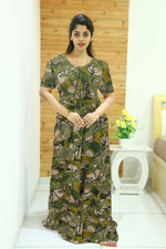 Stylish new FULL FROCK Model Nighties| Fancy Sleeves & Neck Pattern| Side Pocket with Back Tie Rope | Perfect Nightwear Trendy Women's (FRK)