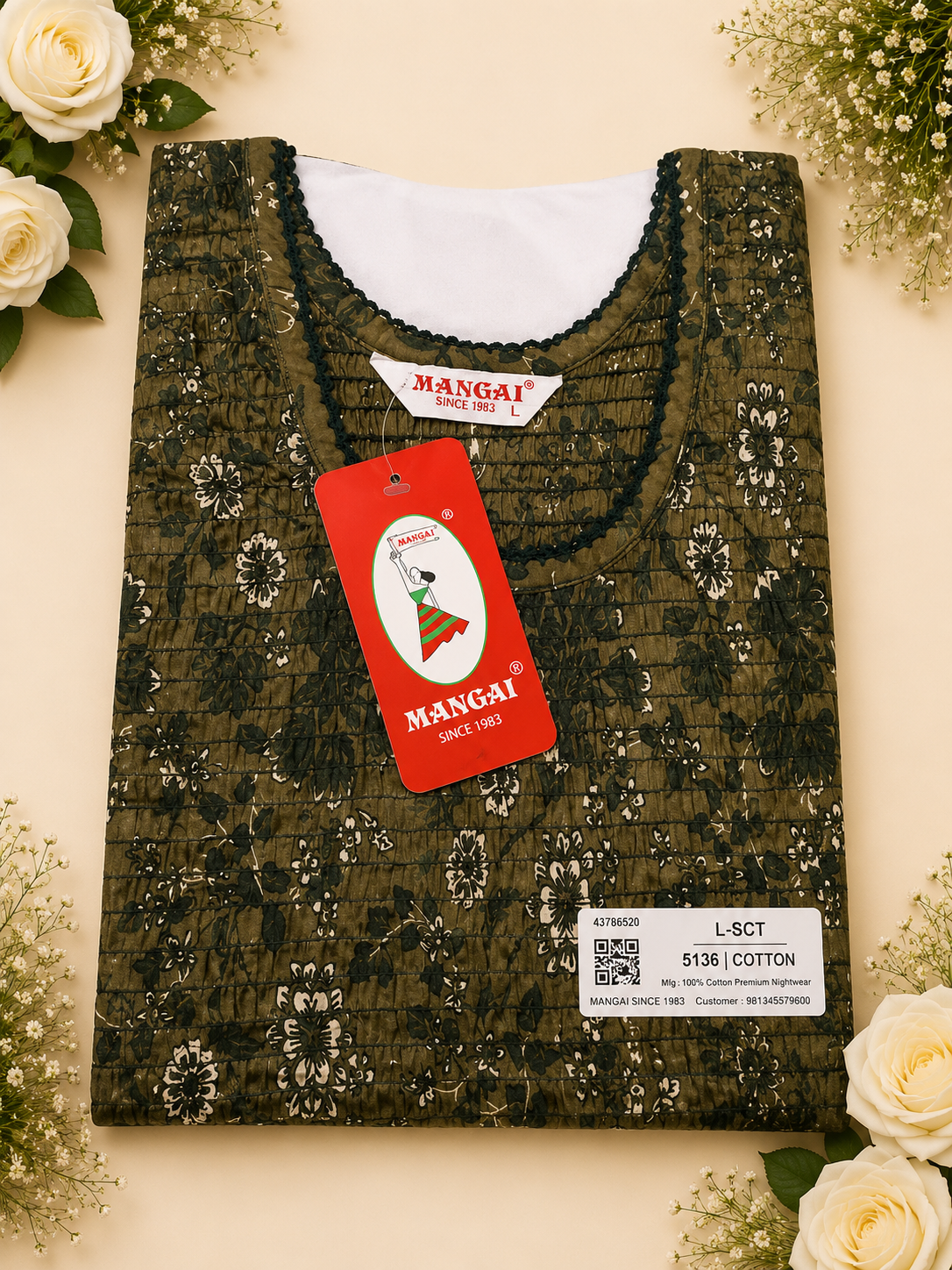 Soft Cotton Stretchable Smocking Nighties for New Arrivals | Daily Comforts & Light Weighted Elastic Nighties| Smocking Nightgown for Trendy Women's (SCT)