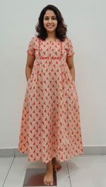 Cotton FROCK Model Casual Wear Nighties | Stylish Pleated Frock Style | Multipurpose Nighties | Pregnancy Wear | Pleated Model | Stylish Nighties for Stylish Women (PWC)