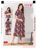 New Stylish Digital Printed Rayon Maternity MAXI Frock | Feeding Friendly Vertical Invisible Zipper's | Adjustable Back Tie Rope | Side Pocket with Fancy Sleeve's | Perfect Maternity Feeding MAXI Frock (DRM)