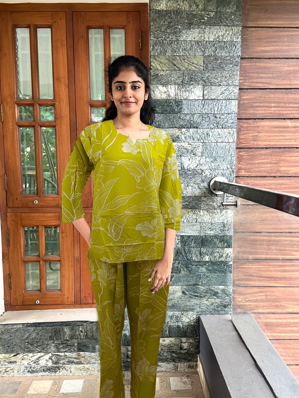 MANGAI Premium Rayon Cord Set Round neck Night Suits for Teenage and Modern Women's A Perfect Nightwear (RCOS)