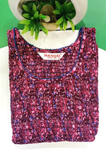 Crush Smocking Nighties for Stylish Women | Soft wrinkled texture Smocking Model | Rounded neck with Side Pocket | Daily wear Nighties for trendy women (PPL)