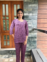 MANGAI Premium Rayon Cord Set Round neck Night Suits for Teenage and Modern Women's A Perfect Nightwear (RCOS)