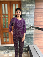 MANGAI Premium Rayon Cord Set Round neck Night Suits for Teenage and Modern Women's A Perfect Nightwear (RCOS)