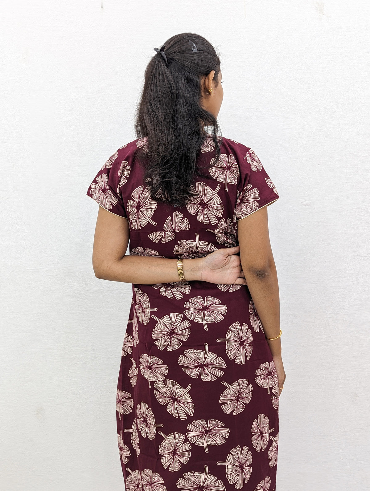 MANGAI New Regular Fit Cotton Printed Nighties - All Over Printed Stylish Nightwear for Stylish Women | Side Cut Pocket | Beautiful Nighties for Stylish Women's | Colourful Printed Cotton Nighties (HCC)