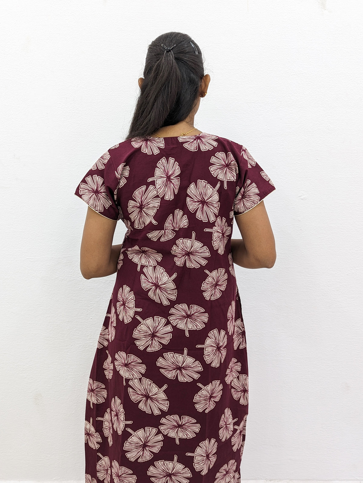 MANGAI New Regular Fit Cotton Printed Nighties - All Over Printed Stylish Nightwear for Stylish Women | Side Cut Pocket | Beautiful Nighties for Stylish Women's | Colourful Printed Cotton Nighties (HCC)