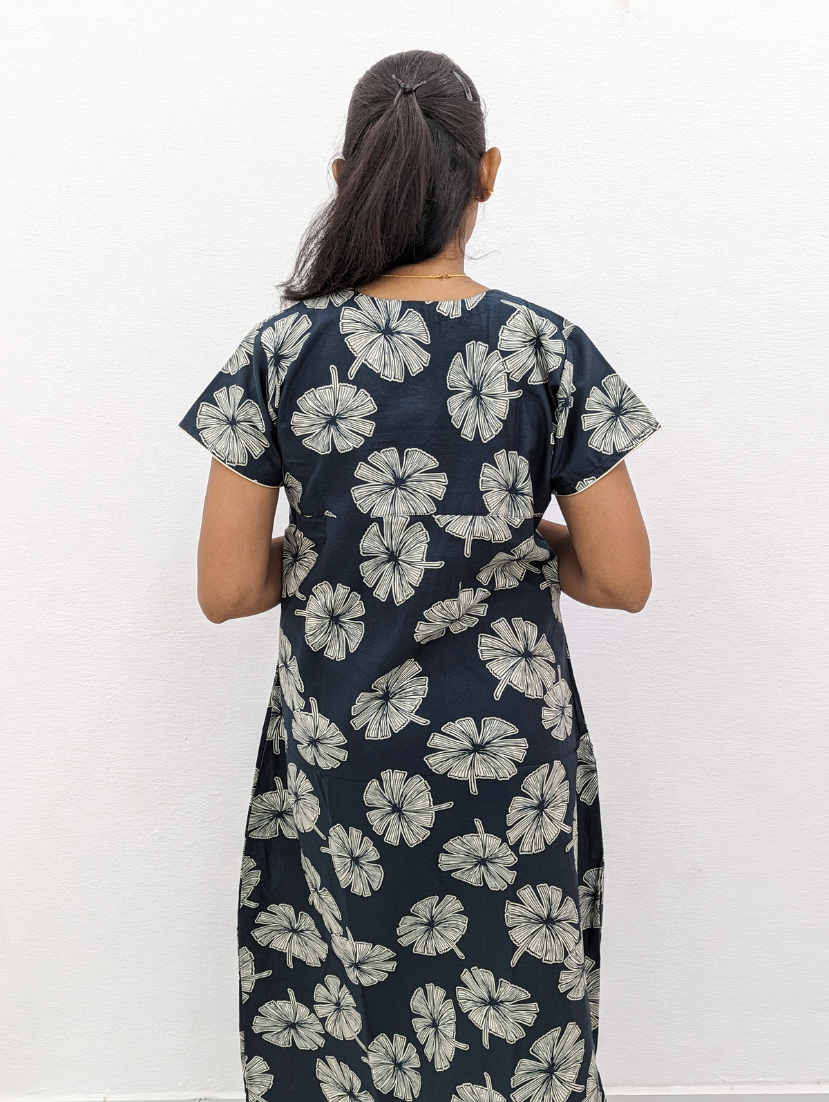 MANGAI New Regular Fit Cotton Printed Nighties - All Over Printed Stylish Nightwear for Stylish Women | Side Cut Pocket | Beautiful Nighties for Stylish Women's | Colourful Printed Cotton Nighties (HCC)