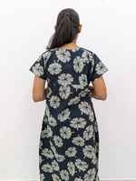 MANGAI New Regular Fit Cotton Printed Nighties - All Over Printed Stylish Nightwear for Stylish Women | Side Cut Pocket | Beautiful Nighties for Stylish Women's | Colourful Printed Cotton Nighties (HCC)