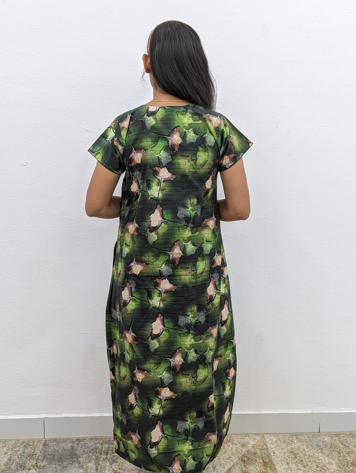 MANGAI New Regular Fit Cotton Printed Nighties - All Over Printed Stylish Nightwear for Stylish Women | Side Cut Pocket | Beautiful Nighties for Stylish Women's | Colourful Printed Cotton Nighties (CMC)