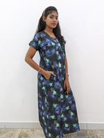 MANGAI New Regular Fit Cotton Printed Nighties - All Over Printed Stylish Nightwear for Stylish Women | Side Cut Pocket | Beautiful Nighties for Stylish Women's | Colourful Printed Cotton Nighties (CMC)