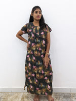 MANGAI New Regular Fit Cotton Printed Nighties - All Over Printed Stylish Nightwear for Stylish Women | Side Cut Pocket | Beautiful Nighties for Stylish Women's | Colourful Printed Cotton Nighties (CMC)