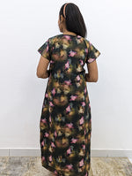 MANGAI New Regular Fit Cotton Printed Nighties - All Over Printed Stylish Nightwear for Stylish Women | Side Cut Pocket | Beautiful Nighties for Stylish Women's | Colourful Printed Cotton Nighties (CMC)