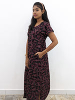 MANGAI New Regular Fit Cotton Printed Nighties - All Over Printed Stylish Nightwear for Stylish Women | Side Cut Pocket | Beautiful Nighties for Stylish Women's | Colourful Printed Cotton Nighties (CMC)