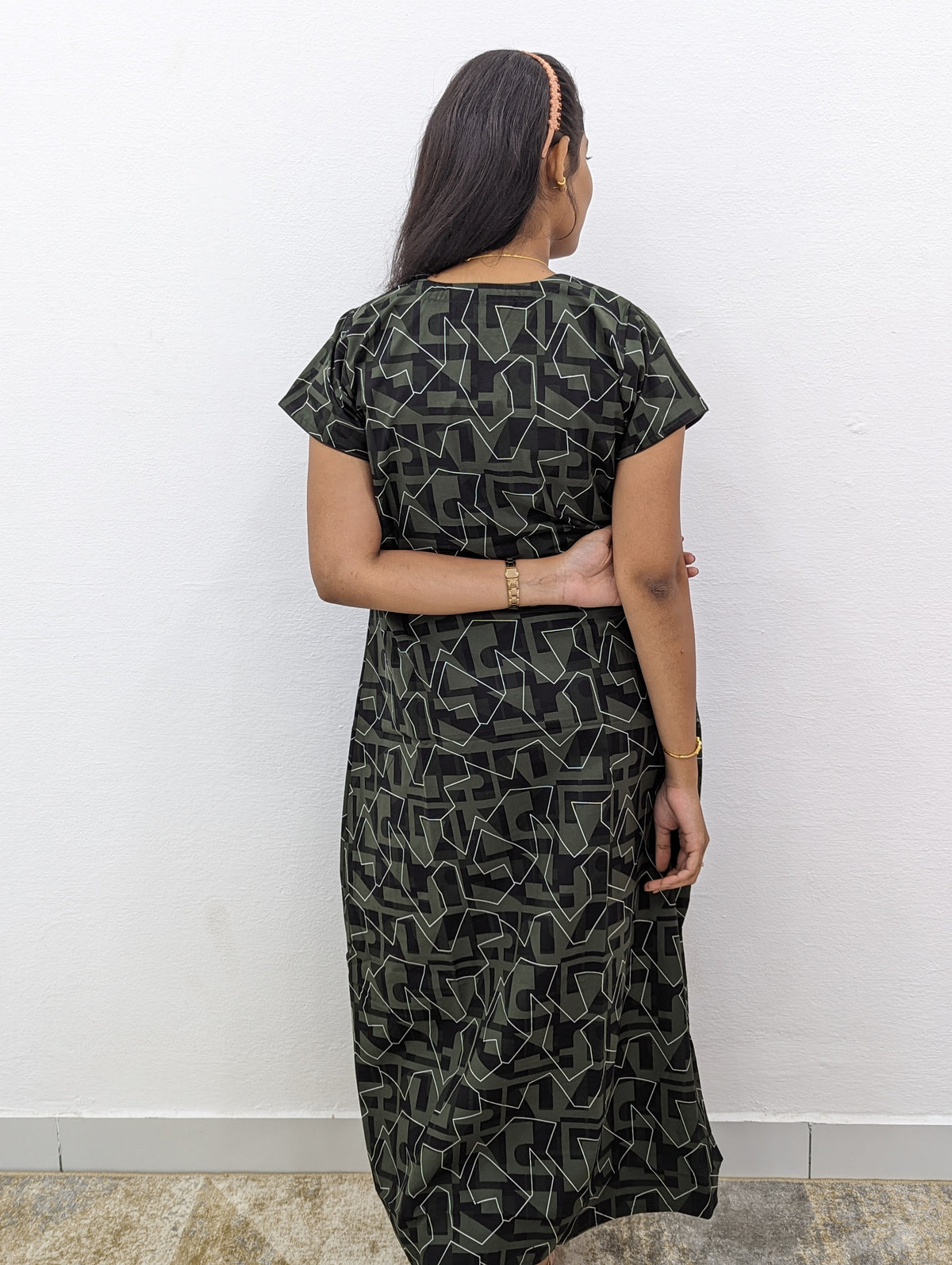 MANGAI New Regular Fit Cotton Printed Nighties - All Over Printed Stylish Nightwear for Stylish Women | Side Cut Pocket | Beautiful Nighties for Stylish Women's | Colourful Printed Cotton Nighties (CMC)