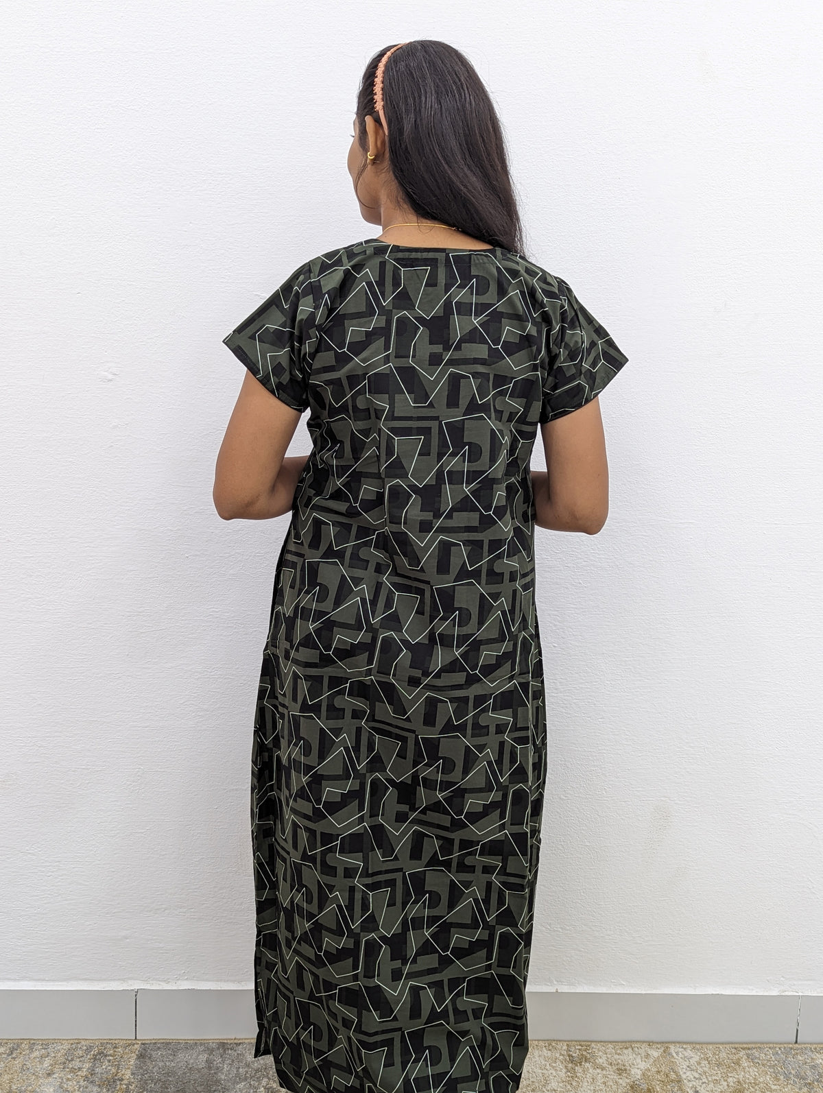 MANGAI New Regular Fit Cotton Printed Nighties - All Over Printed Stylish Nightwear for Stylish Women | Side Cut Pocket | Beautiful Nighties for Stylish Women's | Colourful Printed Cotton Nighties (CMC)