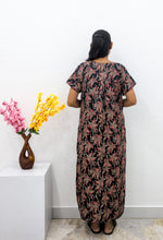 MANGAI Alpine Premium Embroidery Work Nighty for Women | Zipless Pleated Model | Beautiful Printed Design | Comfortable Premium Nightwear (CMC)