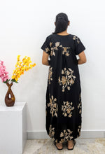 MANGAI Alpine Premium Embroidery Work Nighty for Women | Zipless Pleated Model | Beautiful Printed Design | Comfortable Premium Nightwear (CMC)