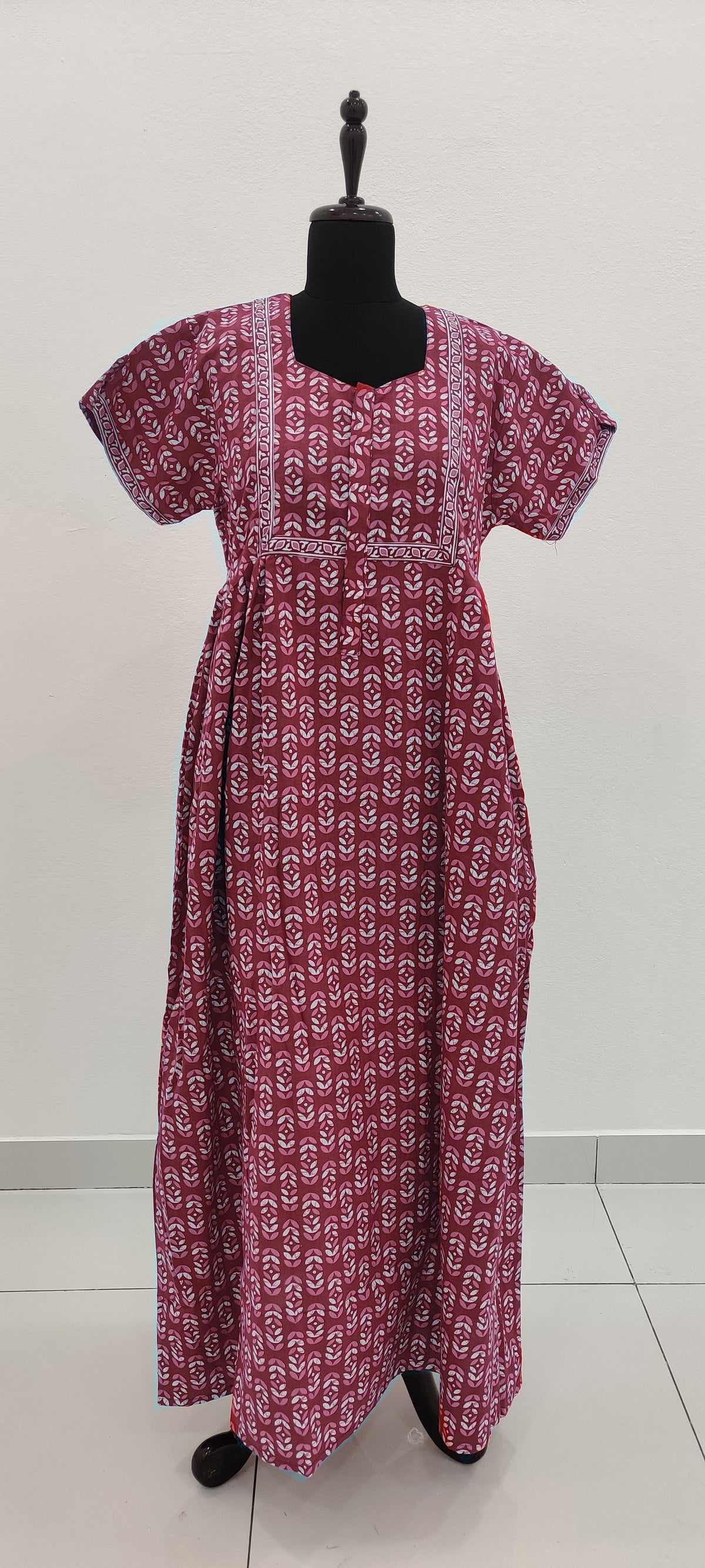 MANGAI Premium Casual Wear Cotton FROCK Model Nighties | Stylish Pleated Frock Style | Multipurpose Nighties | Casual & Pregnancy Wear | Pleated Model | Stylish Nighties for Stylish Women (MW)