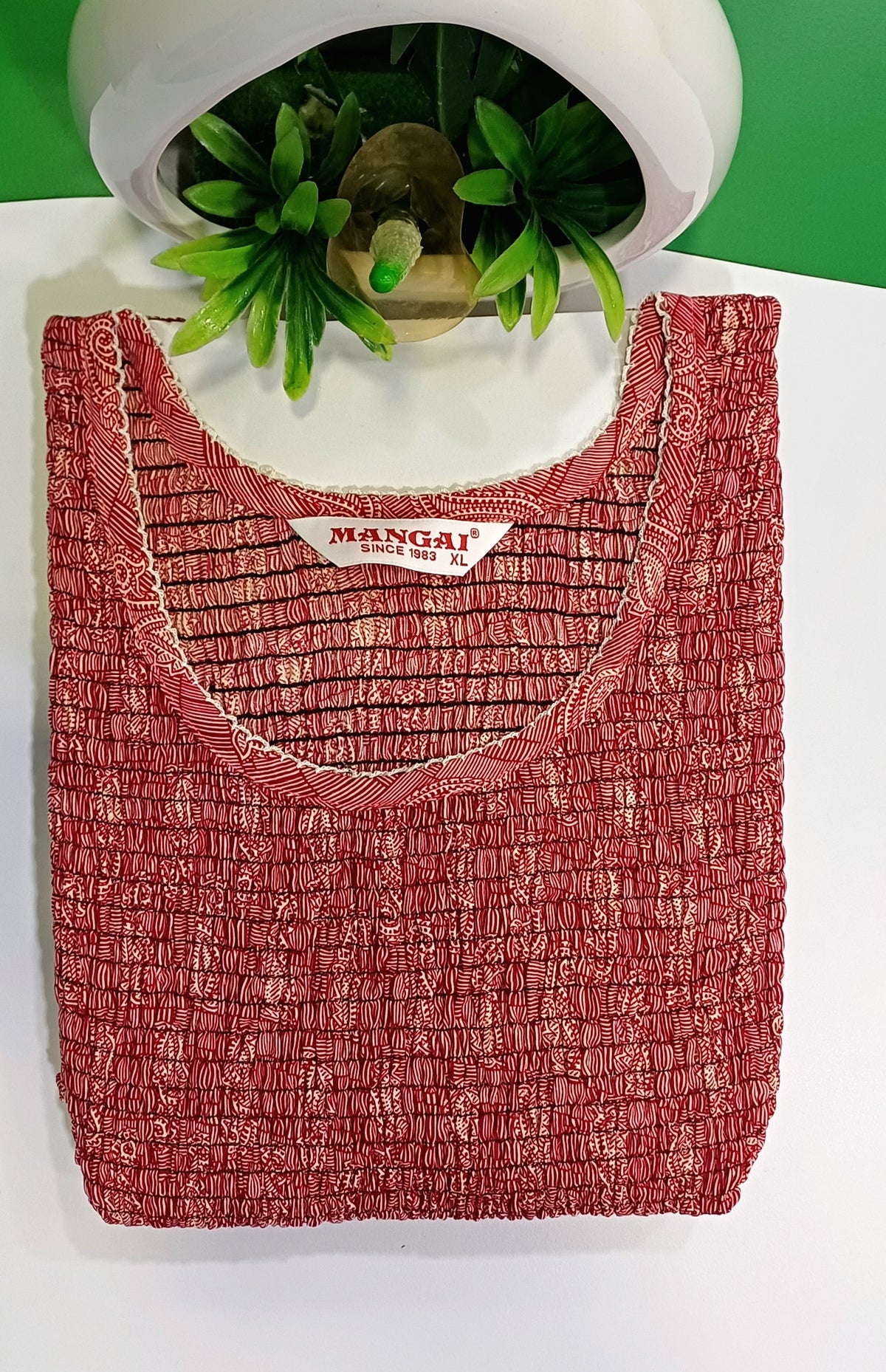 Crush Smocking Nighties for Stylish Women | Soft wrinkled texture Smocking Model | Rounded neck with Side Pocket | Daily wear Nighties for trendy women (PPL)