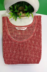 Crush Smocking Nighties for Stylish Women | Soft wrinkled texture Smocking Model | Rounded neck with Side Pocket | Daily wear Nighties for trendy women (PPL)