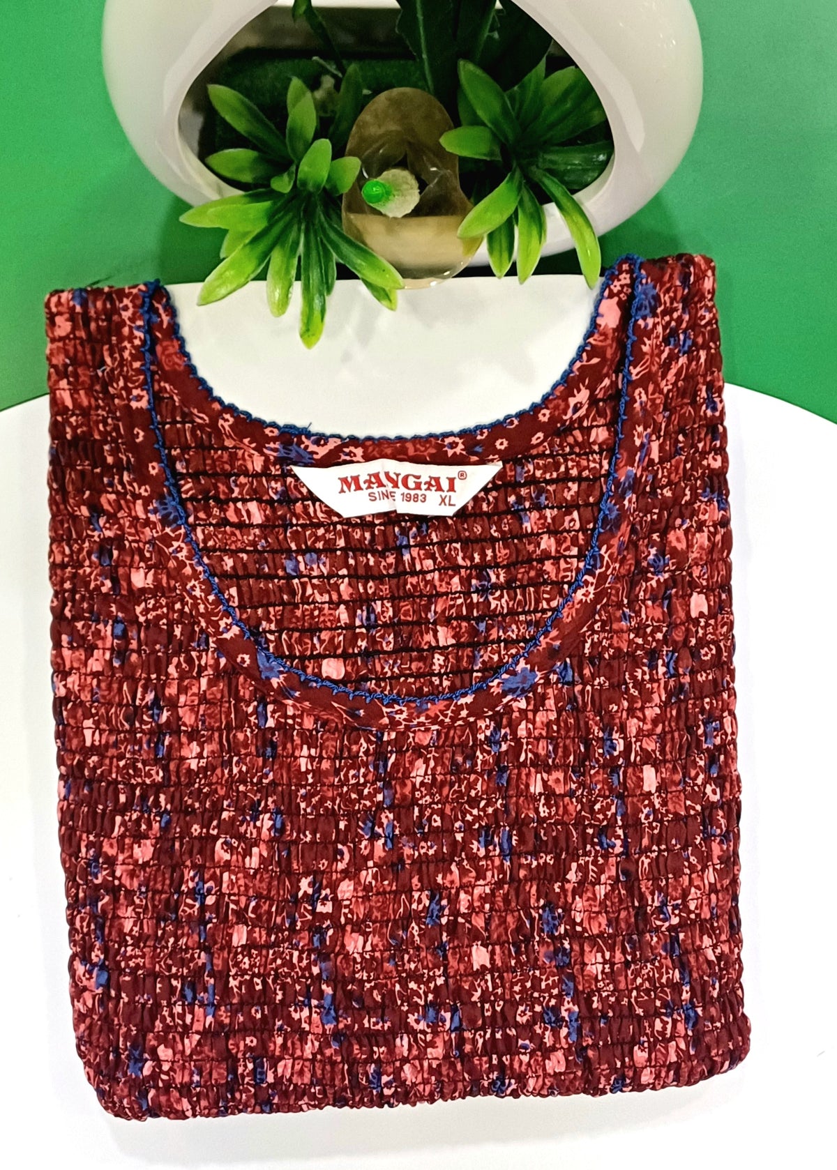 Crush Smocking Nighties for Stylish Women | Soft wrinkled texture Smocking Model | Rounded neck with Side Pocket | Daily wear Nighties for trendy women (PPL)