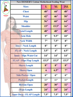 New HOSIERY Cotton Zipless Feeding Wear | Fancy Sleeve with Round Neck | Flap Open Zipless Feeding wear for Pregnancy Women (MMG)