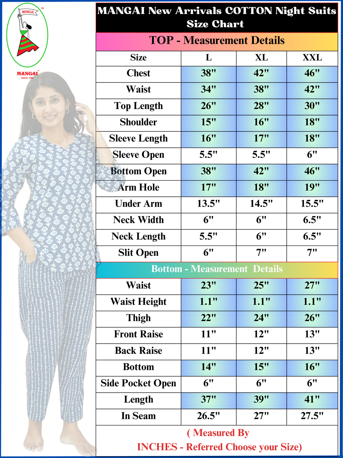 Premium Cotton Printed Night Suits
