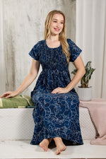 ALPINE Smocking Nighty | Beautiful Pleated Design | Side Pocket | Stylish Nighty for Trendy Women's | Your Perfect Nightwear Collection's (ALS)