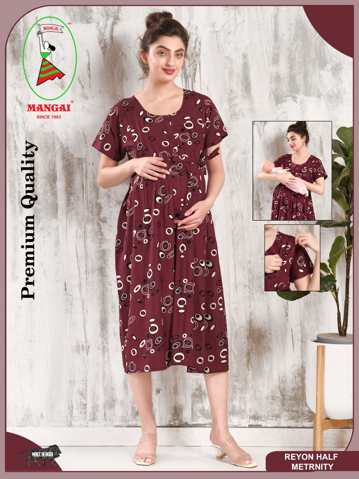 New Arrivals 4-IN-ONE MAXI Mom's Feeding & Casual Wear | Stylish Maxi Style | Invisible Feeding Zipper | Perfect Pre & Post Pregnancy Wear (MAXI 4-IN-ONE)