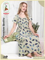 ALPINE Smocking Nighty | Beautiful Pleated Design | Side Pocket | Stylish Nighty for Trendy Women's | Your Perfect Nightwear Collection's (ALS)