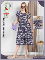 Rayon MAXI FROCK Model Nighties | Fancy Petal Sleeve | Fancy Neck & Side Pocket | Pleated Frock MAXI Style | Trendy Collection's for Stylish Women & Teenage Girl (PSG-H)