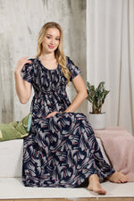 ALPINE Smocking Nighty | Beautiful Pleated Design | Side Pocket | Stylish Nighty for Trendy Women's | Your Perfect Nightwear Collection's (ALS)