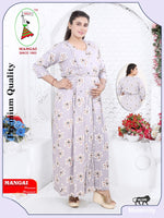 Soft Rayon4-IN-ONE Mom's Feeding & Casual Wear| Pre & Post Maternity Wear | Fancy Long Frock | Best Choice for Pregnancy Women (FIO-F)