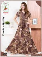 Stylish Arrivals Alpine Gathering Frock Model Night Gown's | Front Adjustable Gathering Style Rope Rope | Puff Sleeve | Trending Collection's for Stylish Women's (GFF)