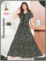Stylish Arrivals Alpine Gathering Frock Model Night Gown's | Front Adjustable Gathering Style Rope Rope | Puff Sleeve | Trending Collection's for Stylish Women's (GFF)