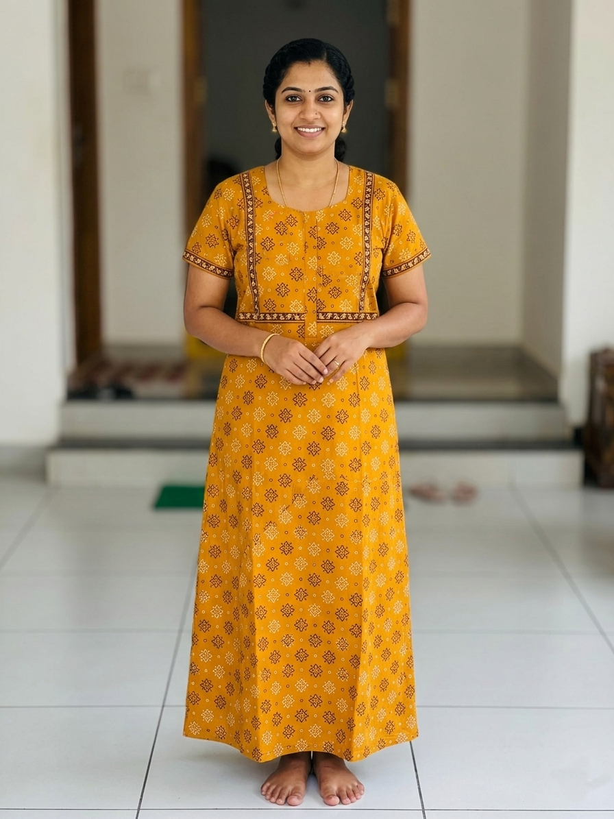 Cotton FROCK Model Casual Wear Nighties | Stylish Pleated Frock Style | Multipurpose Nighties | Pregnancy Wear | Pleated Model | Stylish Nighties for Stylish Women (PWC)