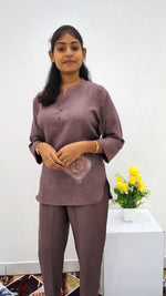 Premium Linen Cord Set Night Suits – Perfect Nightwear for Teenagers & Women (Linen Cord Set )