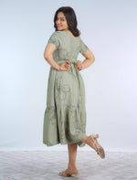 Rayon Festive Wear Floral Print Maxi Frock with Fancy Neck Mangai Nighties