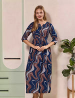 Blue Alpine Kurti Style Nighty - Mangai Nighties