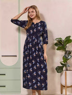 Navy Alpine Kurti Style Dress- Mangai Nighties